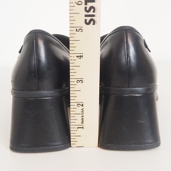 Camper Kiara Black Penny Leather Loafers Chunky Heel Women's EU 40 US 9 - Picture 5 of 12